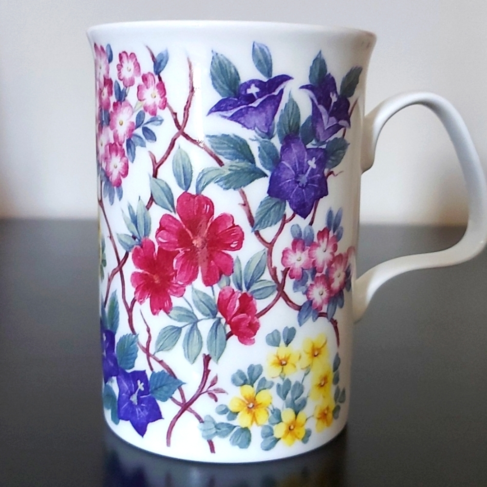 Vintage 1992 Roy Kirkham Alpine Chintz Fine Bone China Mug Made in England